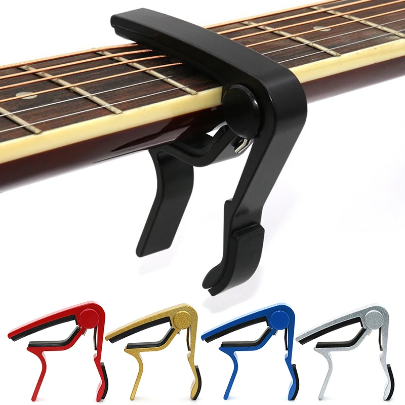 Guitar Capo Clip - 1/2 個高品質ギターカポ複数の色が利用可能ギタートーン調整チューニングクリップクイックチェンジツール音楽愛好家のための