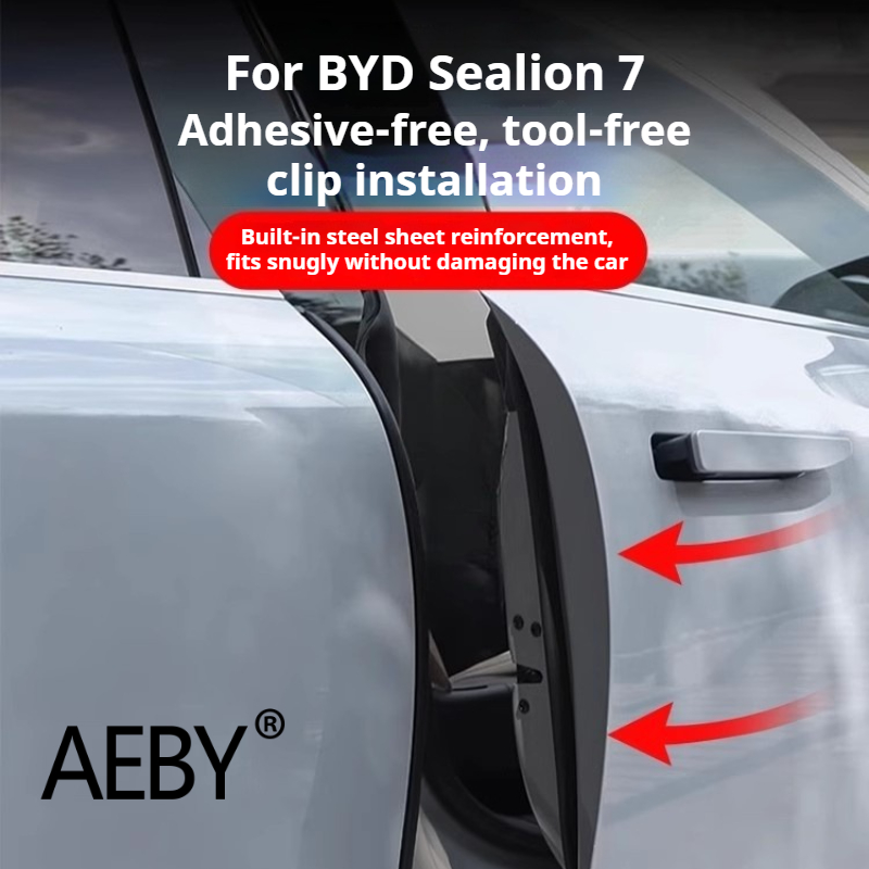 Audio Music Car - AEBY BYD Sealion 7 2024 Cピラー遮音ストリップ、車内騒音低減防塵シール、遮音パッドトリム