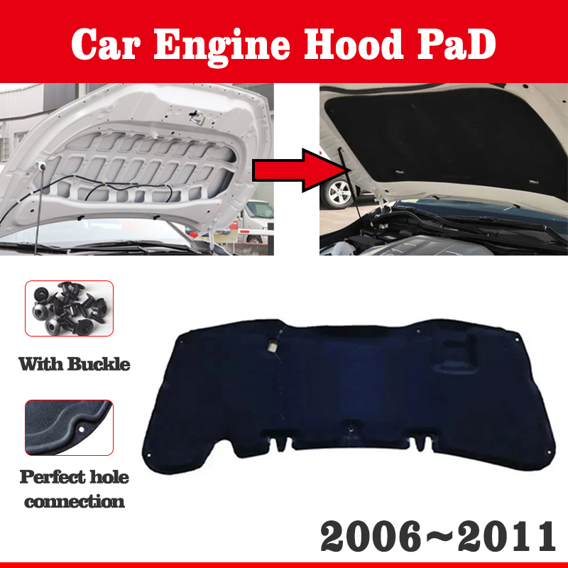 Audio Music Car - 車のエンジンサウンドマット,ホンダシビック2006世代,フロント断熱,綿カバー,mk8 2011-