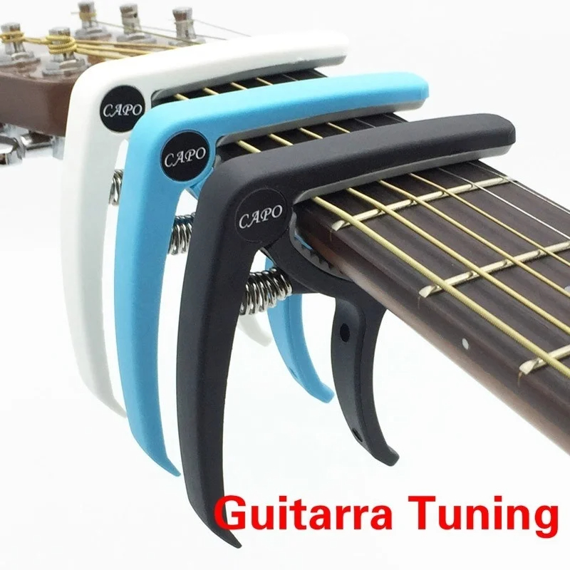Guitar Capo Clip - プラスチックギターカポ 6 弦アコースティッククラシックエレキギターチューニングクランプ楽器アクセサリーエレキギター