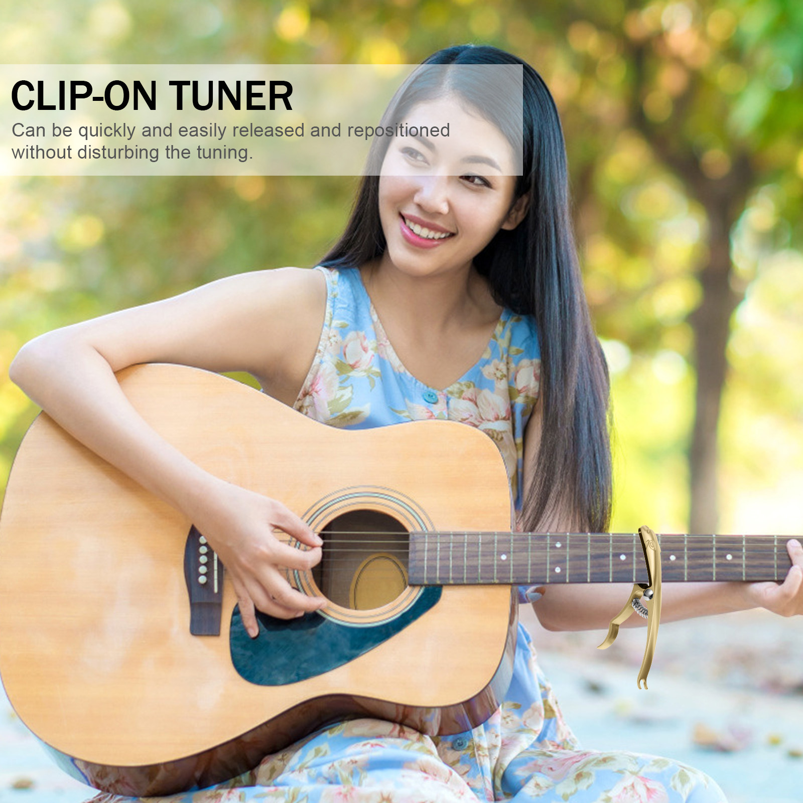 Guitar Capo Clip - 1個入りギターカポ、亜鉛合金製、操作が簡単、初心者にも優しい、プロ仕様のギターチューニングアクセサリー、クリップオン式クイックリリース