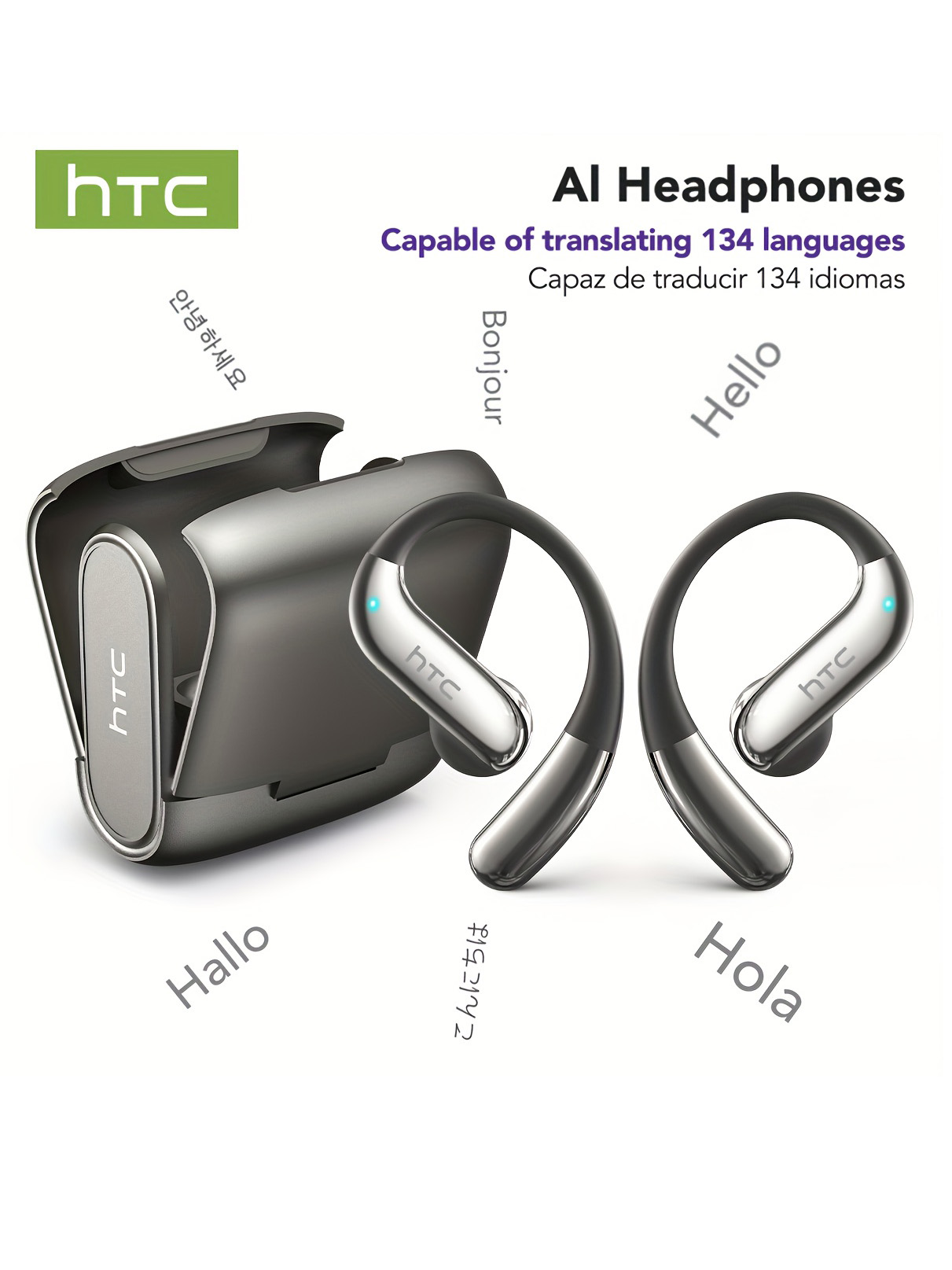 Audio To Music - オープンイヤー Bluetooth ヘッドフォン HTC 30 時間再生