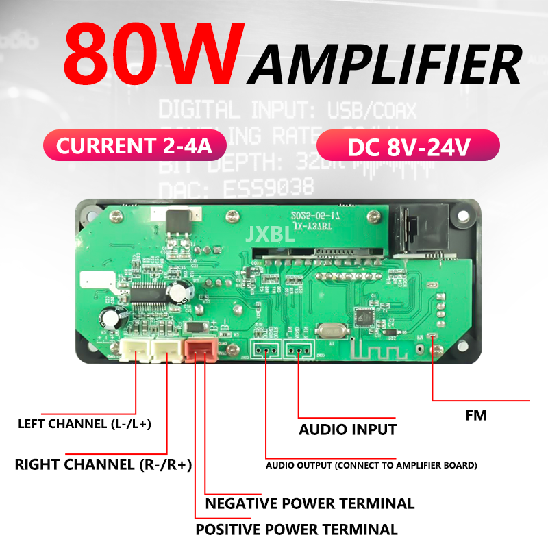 80W Bluetooth 5.0 MP3 デコーダーボード - Audio Music Car のレビューと価格