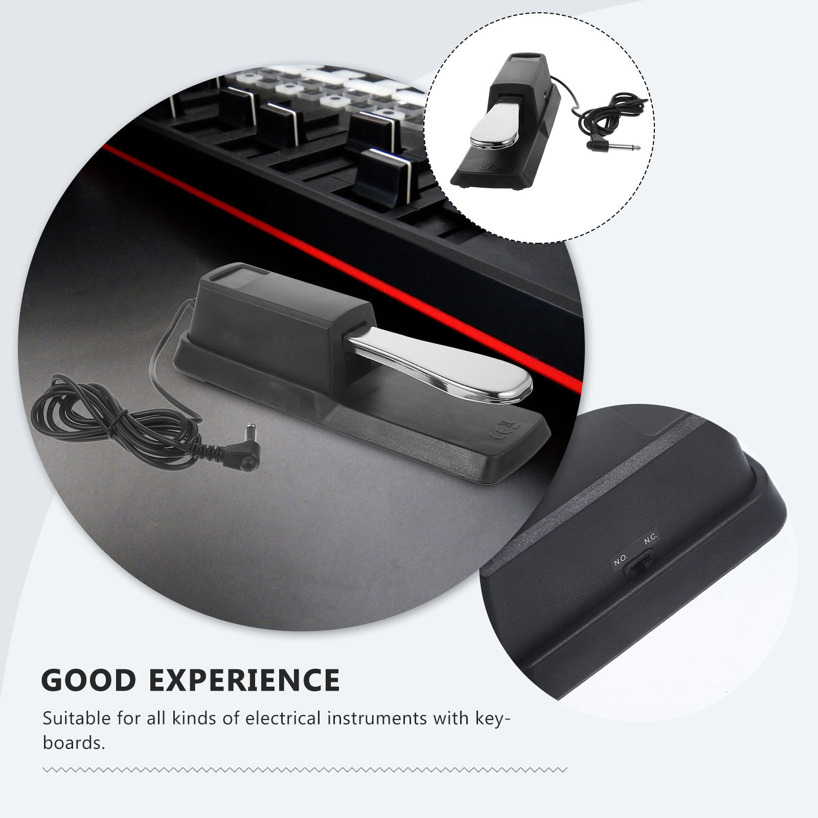 クラシックユニバーサルサステインペダルピアノキーボード用合金 - Piano Sustain Pedal のレビューと価格