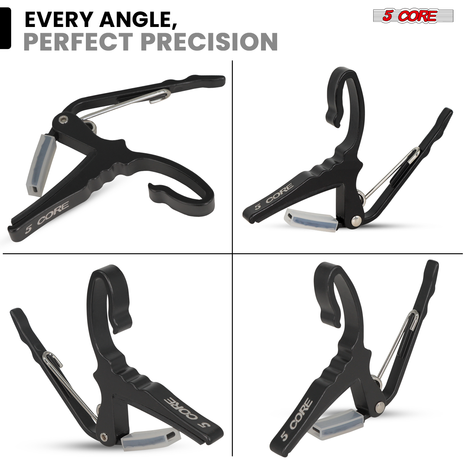 5 コアギターカポ クイックチェンジ アコースティック エレ - Guitar Capo Clip のレビューと価格